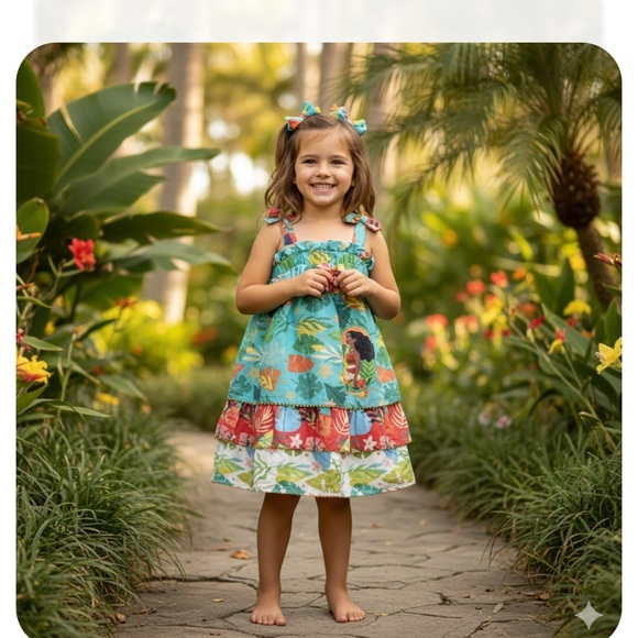 Disney Other - Disney Moana Tropical Adventure Kids Dress